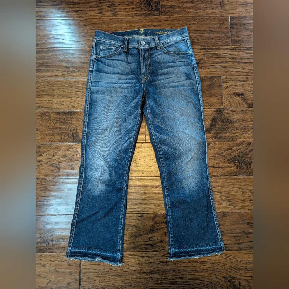 7 For All Mankind Y2K Cropped Bootcut Jeans Capris Size 26